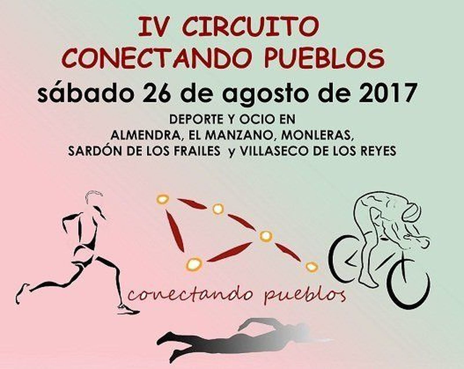 La cuarta edición del triatlón Conectando Pueblos será una jornada de convivencia