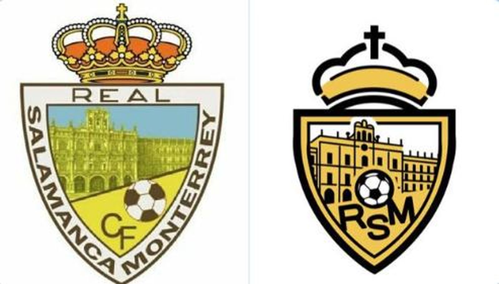 Escudo antiguo y nuevo del Real Salamanca Monterrey.