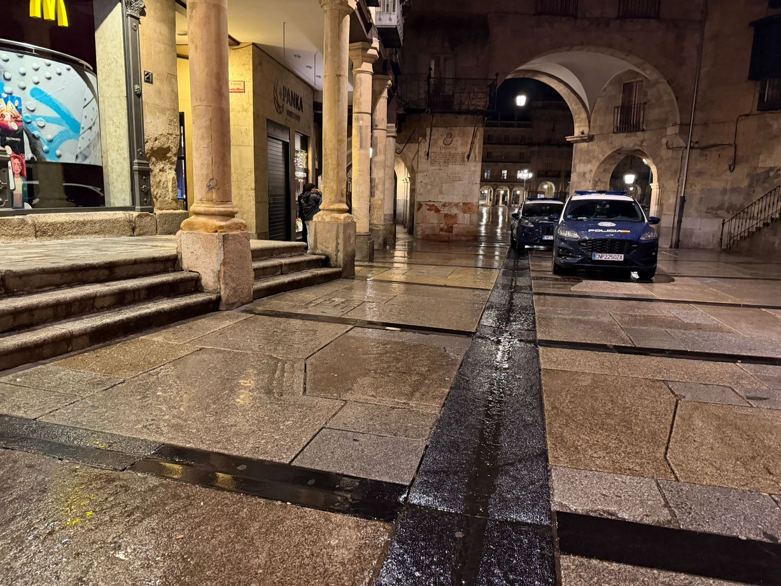 Policía Nacional en la Plaza Mayor