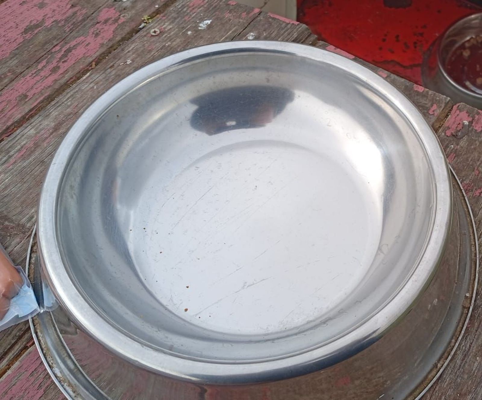 Uno de los comederos vacíos