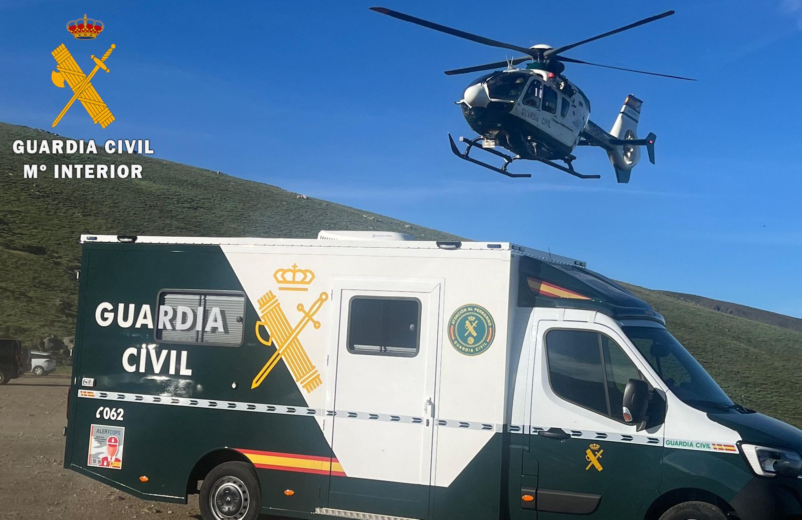 Dispositivo de búsqueda, montañero desaparecido en las lagunas del Trampal en Candelario. Foto Guardia Civil Dispositivo de búsqueda, montañero desaparecido en las lagunas del Trampal en Candelario. Foto Guardia Civil