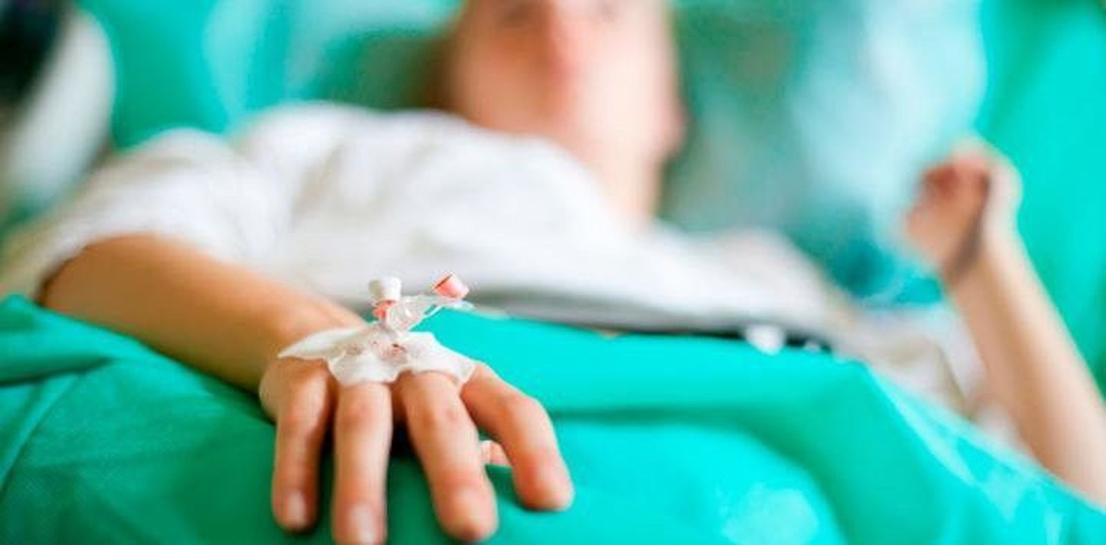 Paciente en un hospital. Foto de archivo