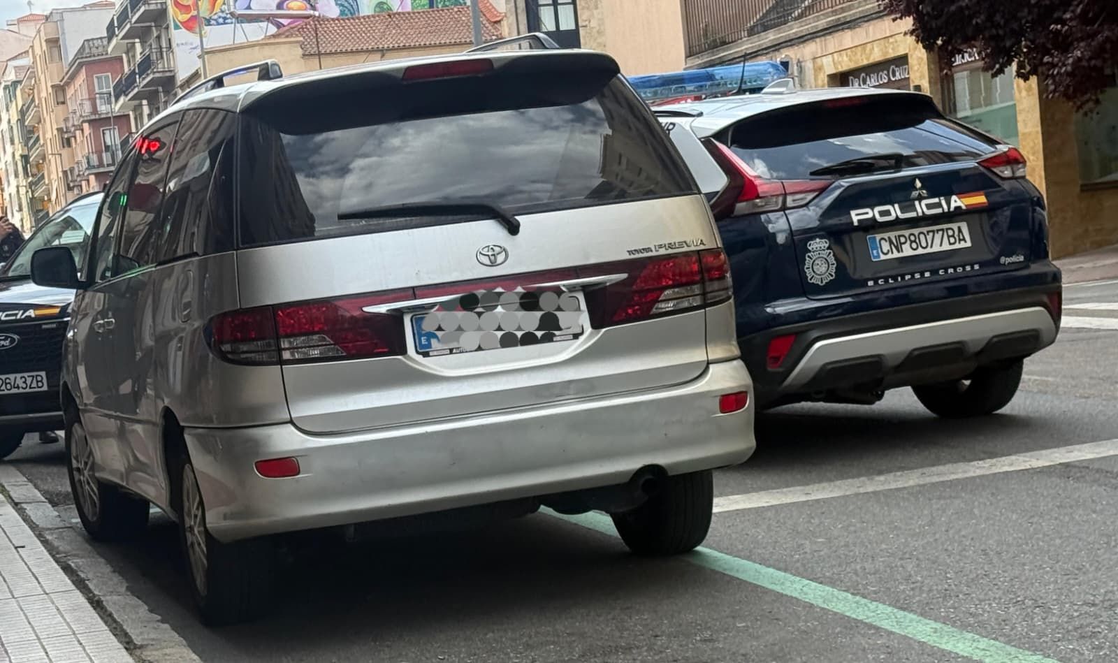 Policía Nacional de Salamanca en un estanco de la avenida Italia por una pelea
