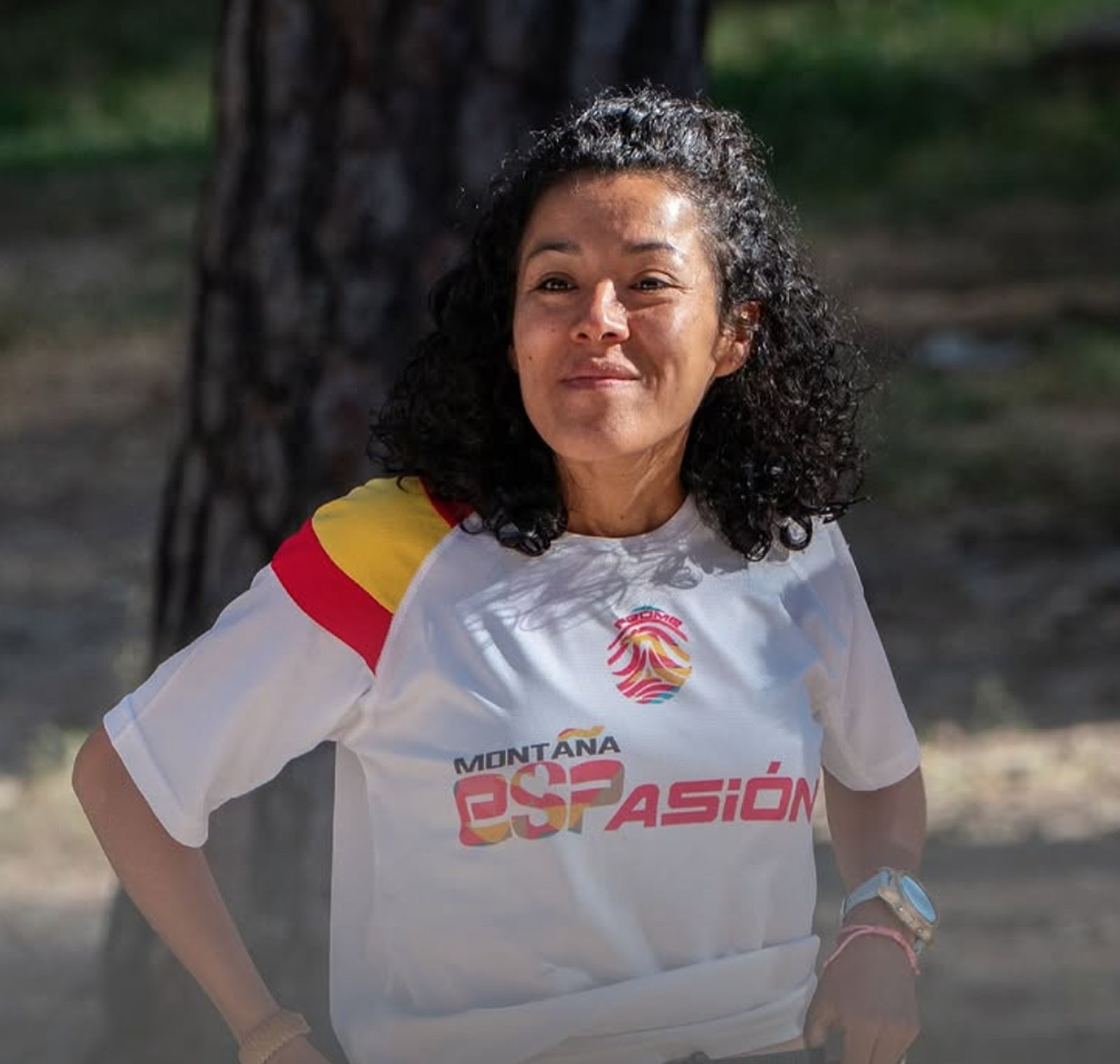 Juana Montaño con la camiseta de la selección española