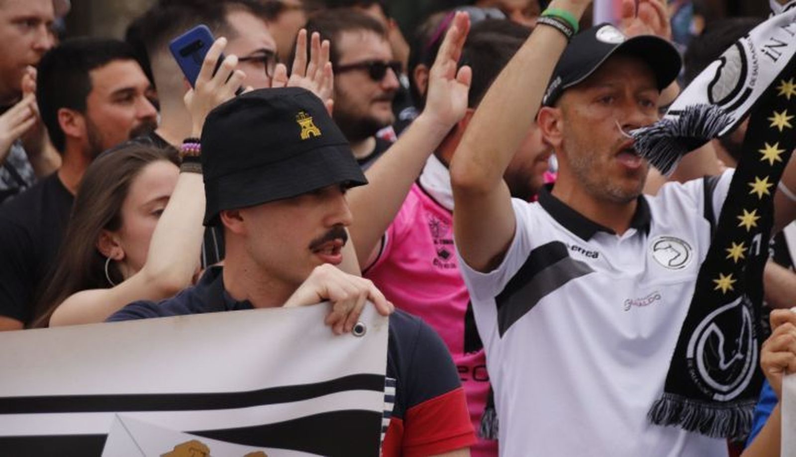 Imagen de un corteo de la afición de Unionistas | FOTO SALAMANCA24HORAS.COM