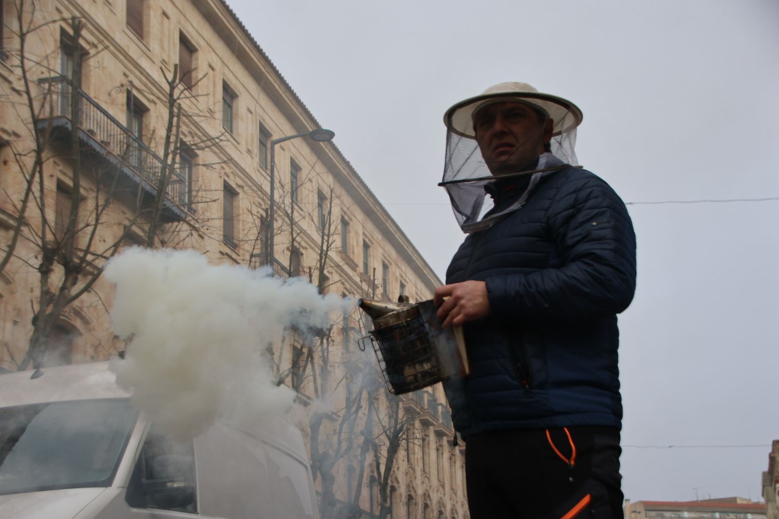 Protesta de los apicultores en Salamanca contra Mercosur