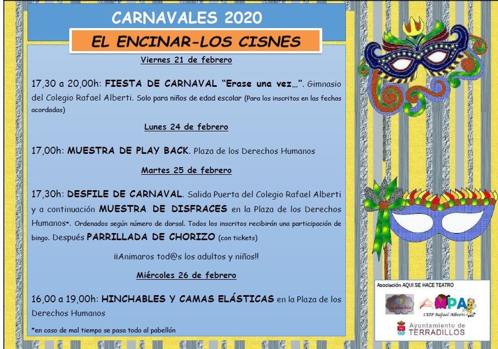 Cartel general carnavales