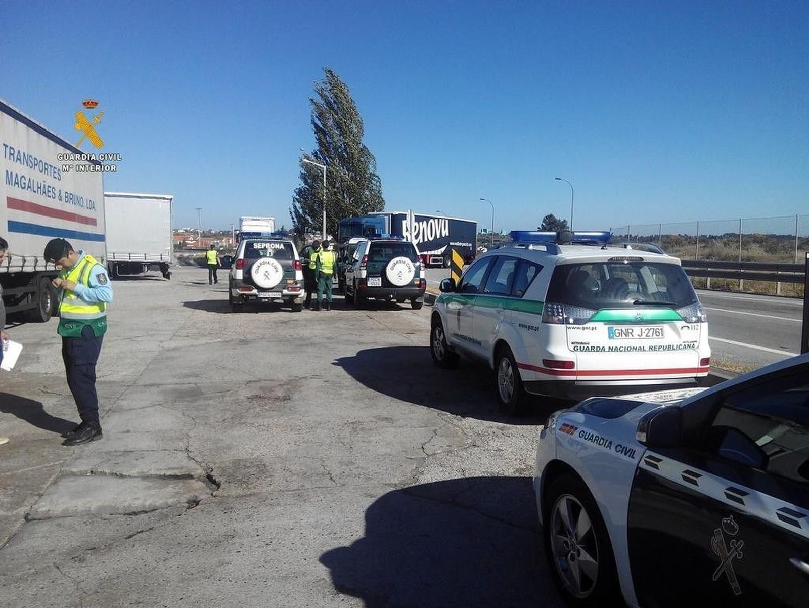 Operativo de la Guardia Civil en Fuentes de Oñoro