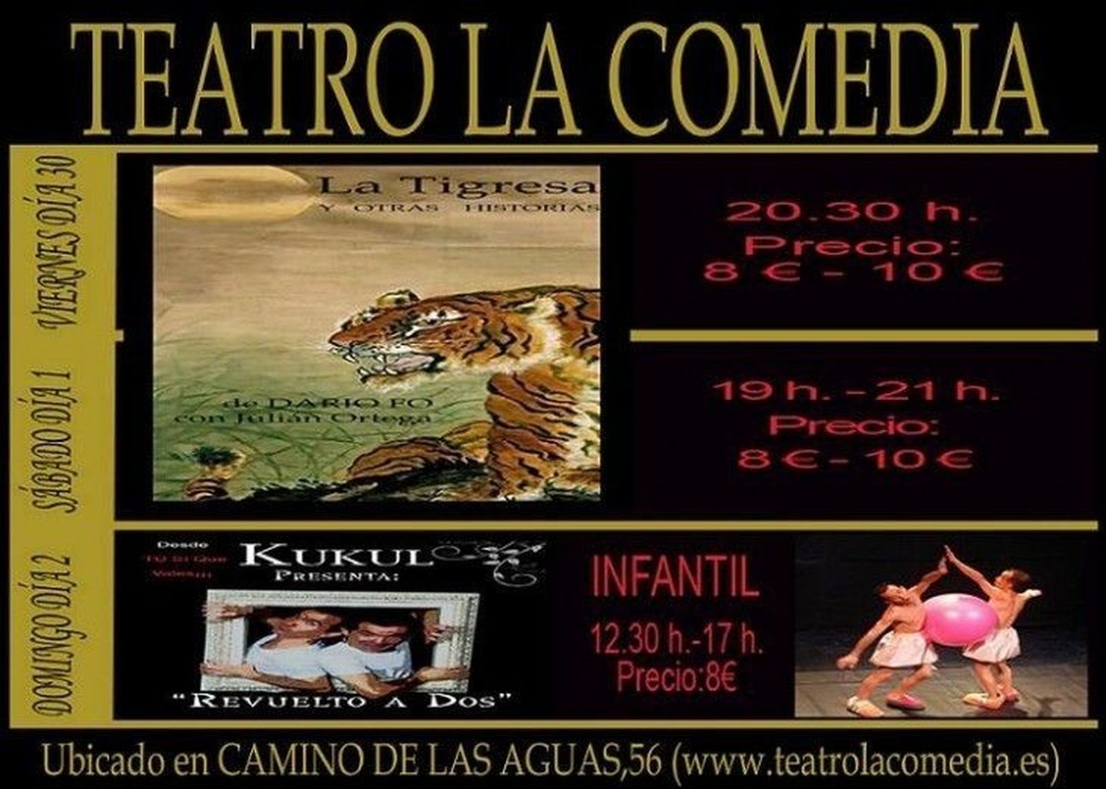 Nuevas citas en Teatro La Comedia
