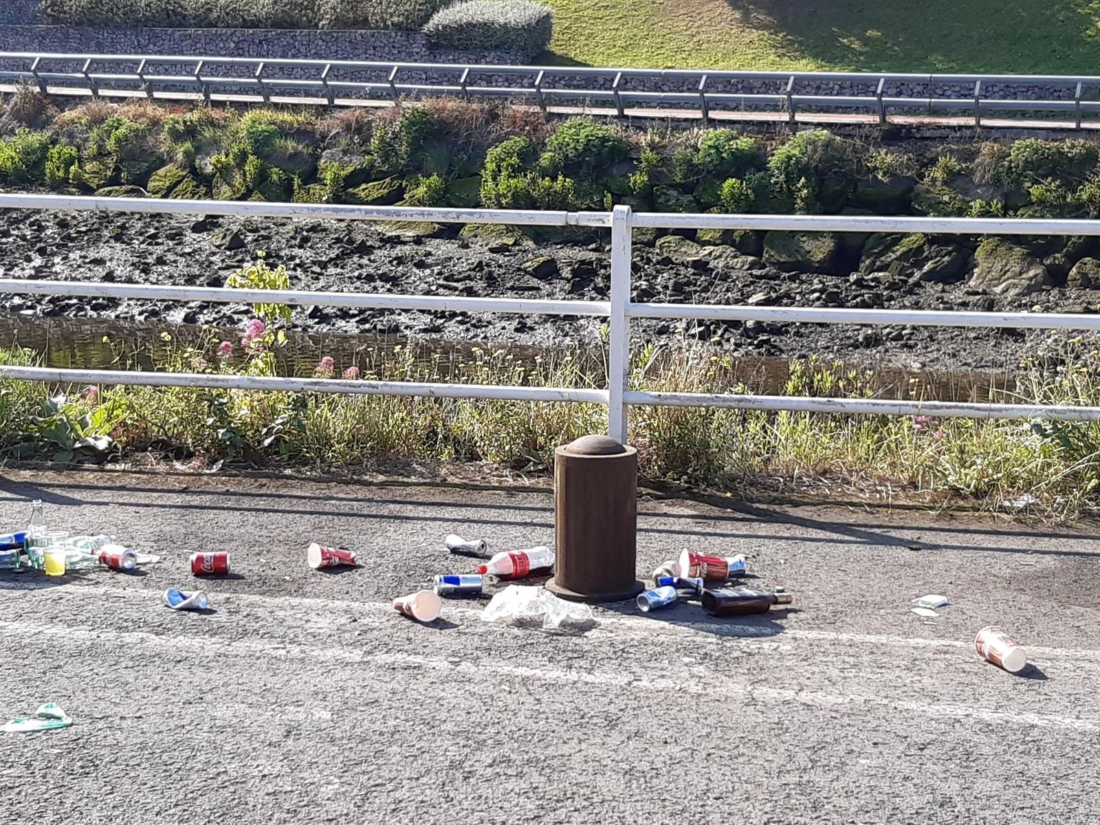 Restos de un botellón