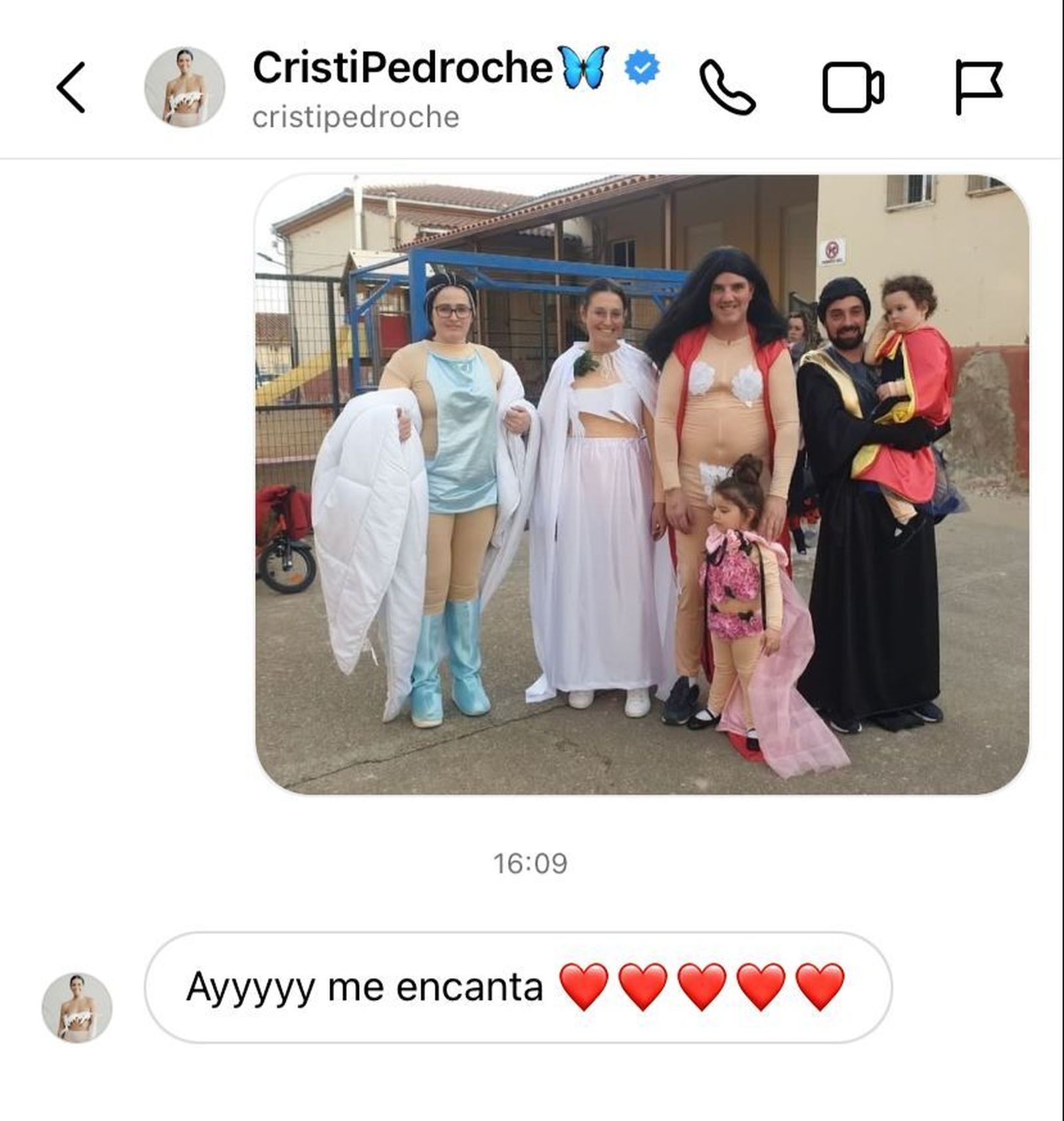 Imagen del mensaje enviado por Cristina Pedroche Instragram