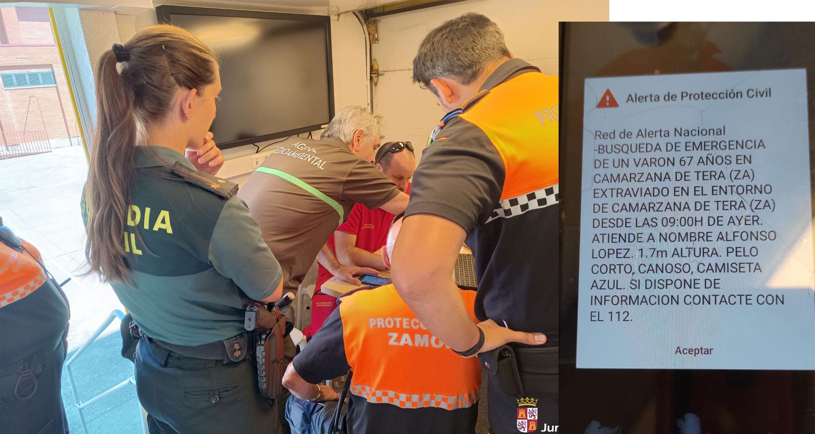 Activado el sistema de aviso máximo a la población 'es-alert' para localizar a Alfonso, el hombre desaparecido en Camarzana