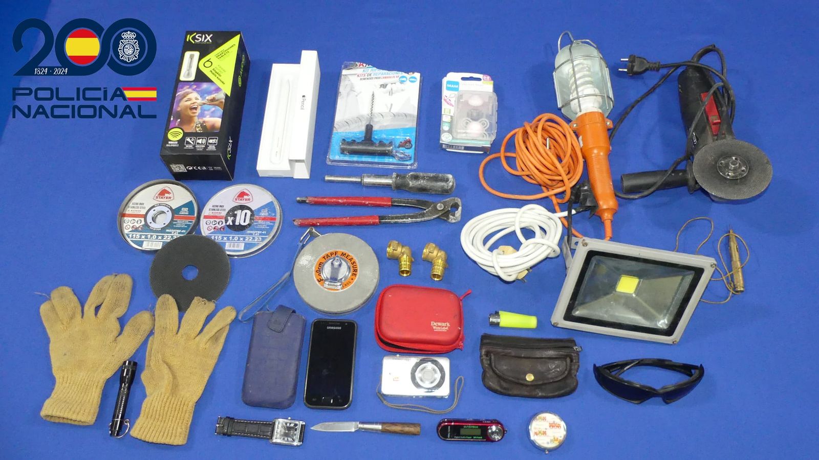 Material incautado por la Policía Nacional