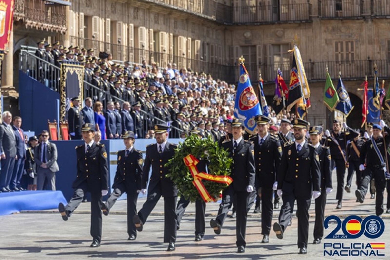 Policía Nacional en la Plaza Mayor
