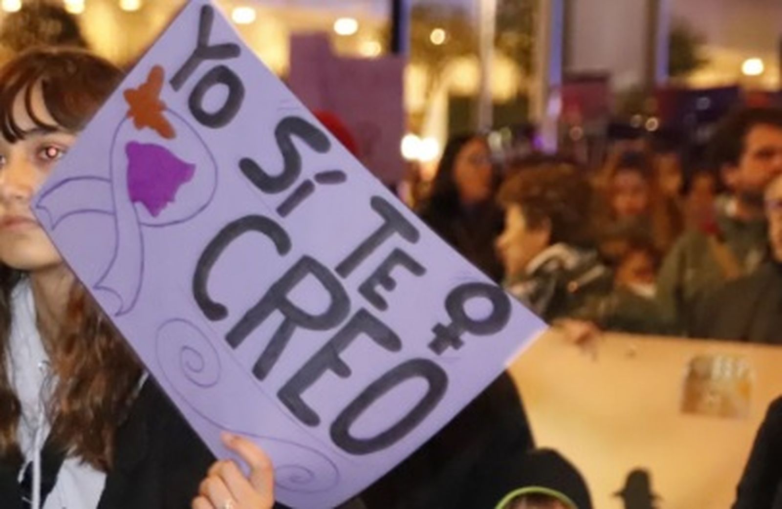 Imagen de una manifestación contra la violencia de género en Salamanca