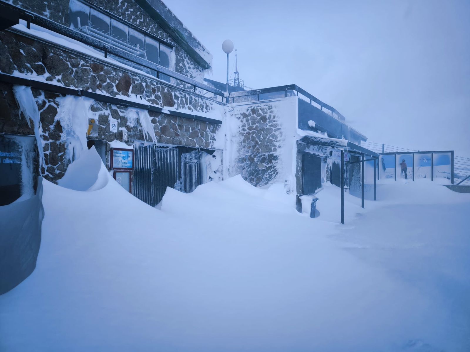 Imagen de la estación esquí La Covatilla este 4 de febrero