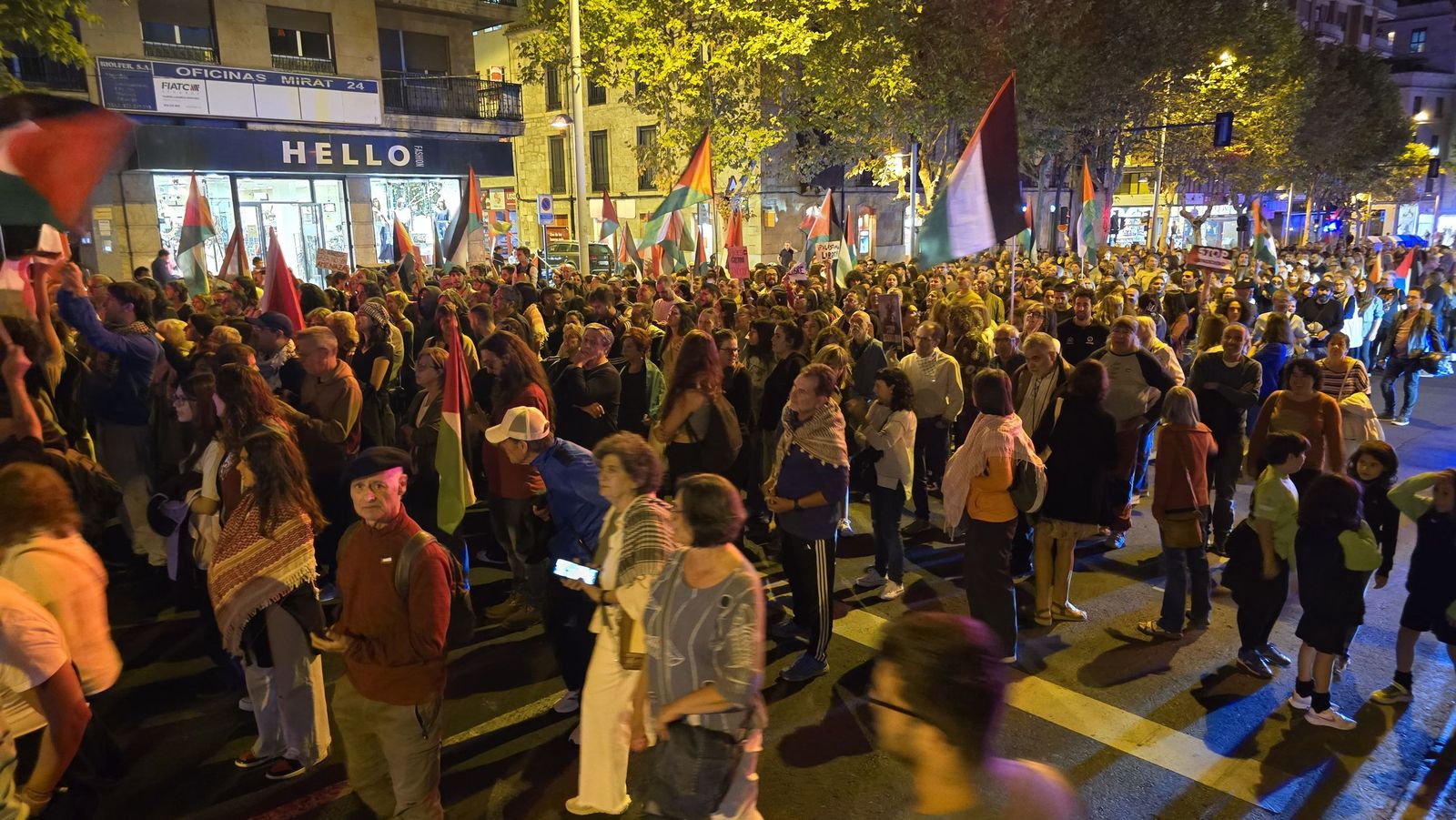 Una nueva concentración por Palestina toma las calles de Salamanca a última hora de la tarde de este 15 de octubre