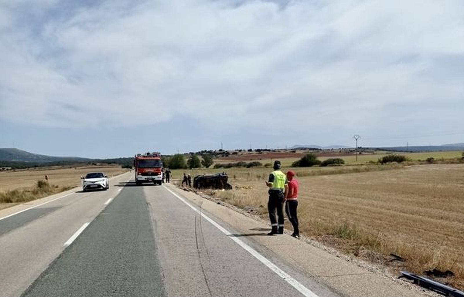 Fallecen dos personas en un accidente de tráfico en la N 122 a la altura de Valdegeña. ICAL