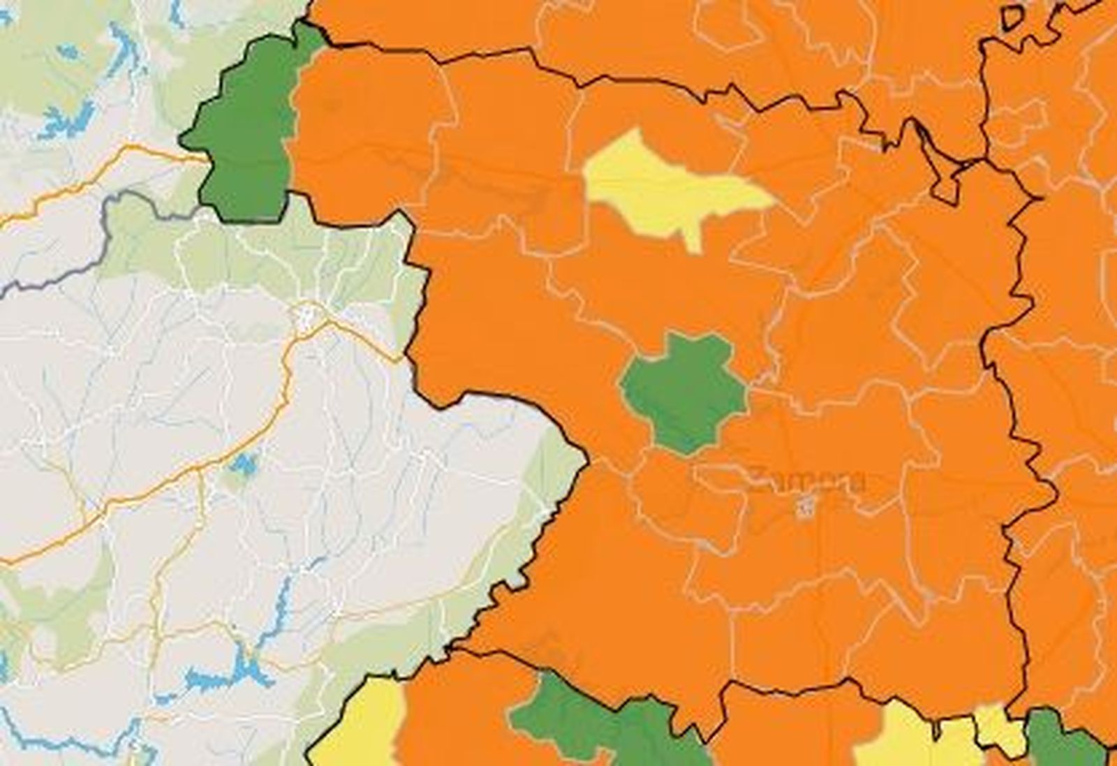 Mapa de zonas básicas de salud de Zamora Mapa de zonas básicas de salud de Zamora