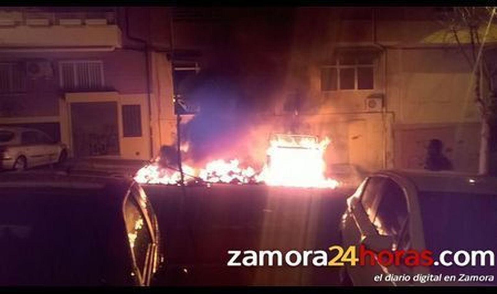 Contenedores quemados