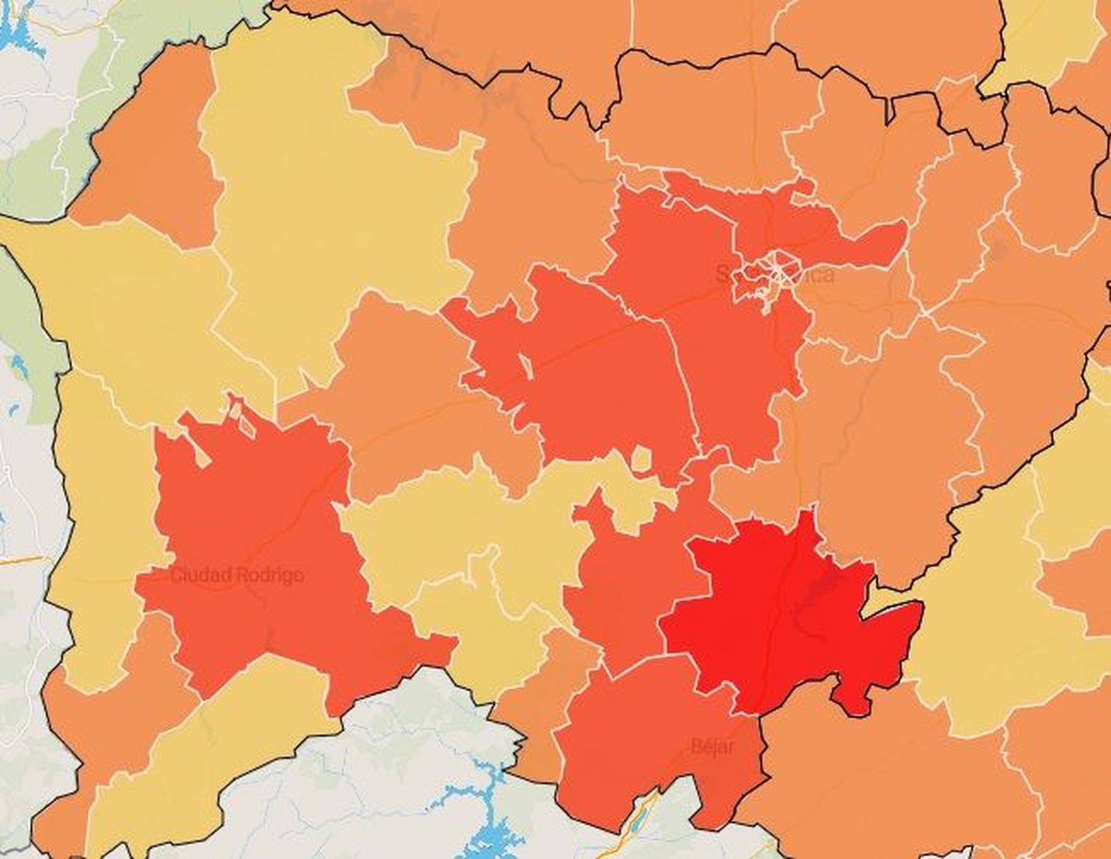 Mapa del coronavirus a 12 de febrero de 2021