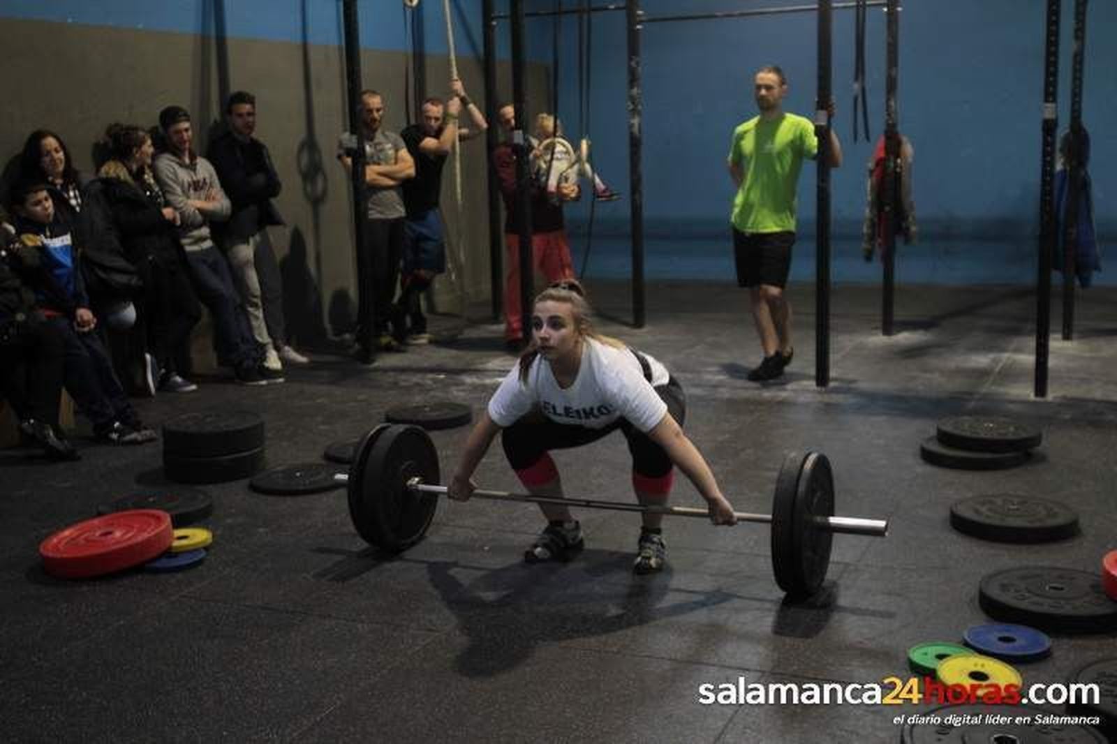 El Club Halterofilia Tormes exhibe su deporte