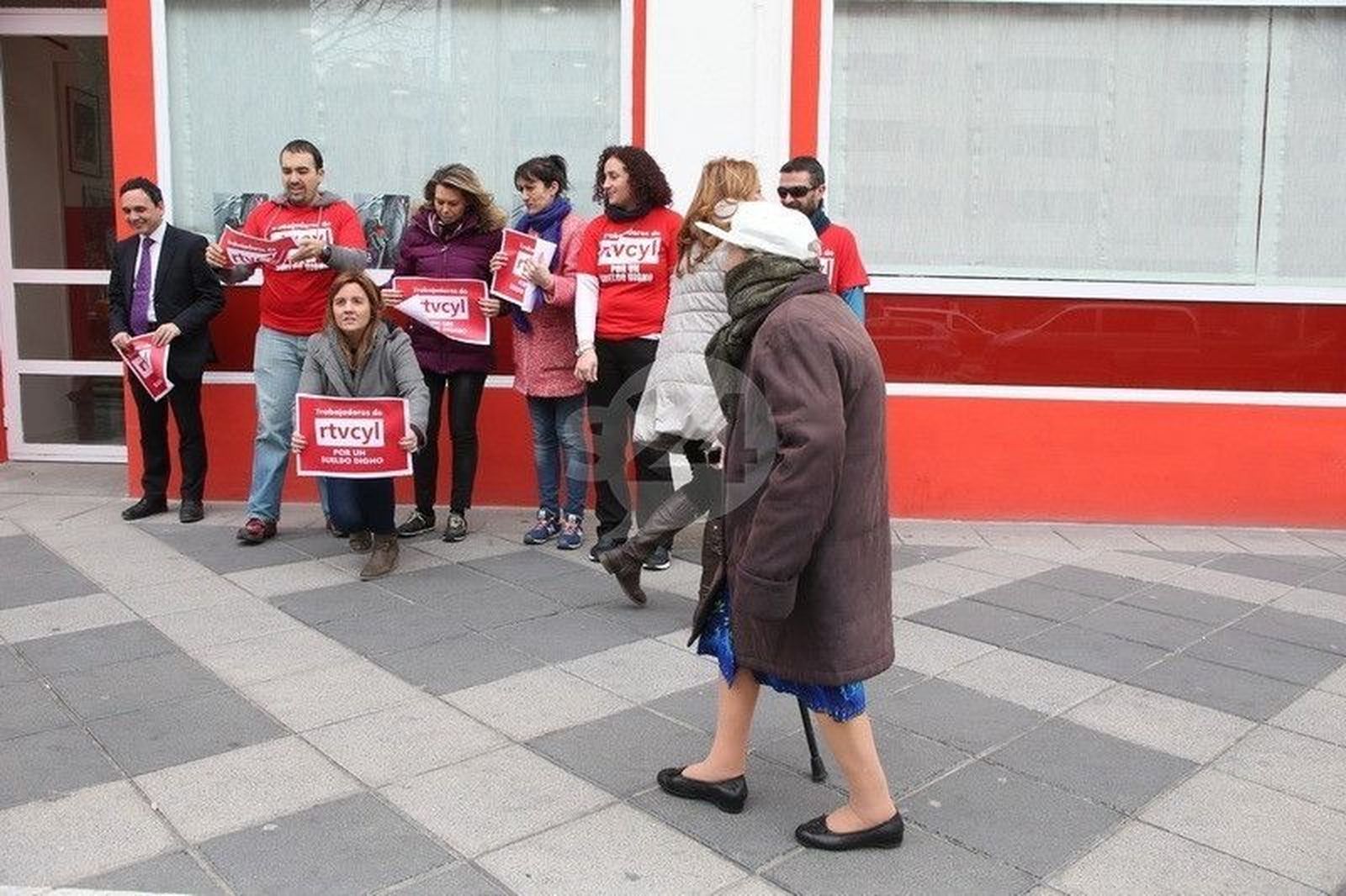 Protesta de tabajadores de RTVCYL
