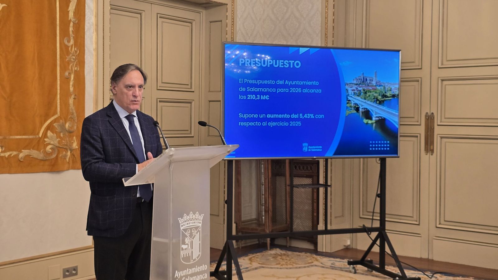 El alcalde de Salamanca presenta el Proyecto de Presupuestos del Ayuntamiento de Salamanca para 2026