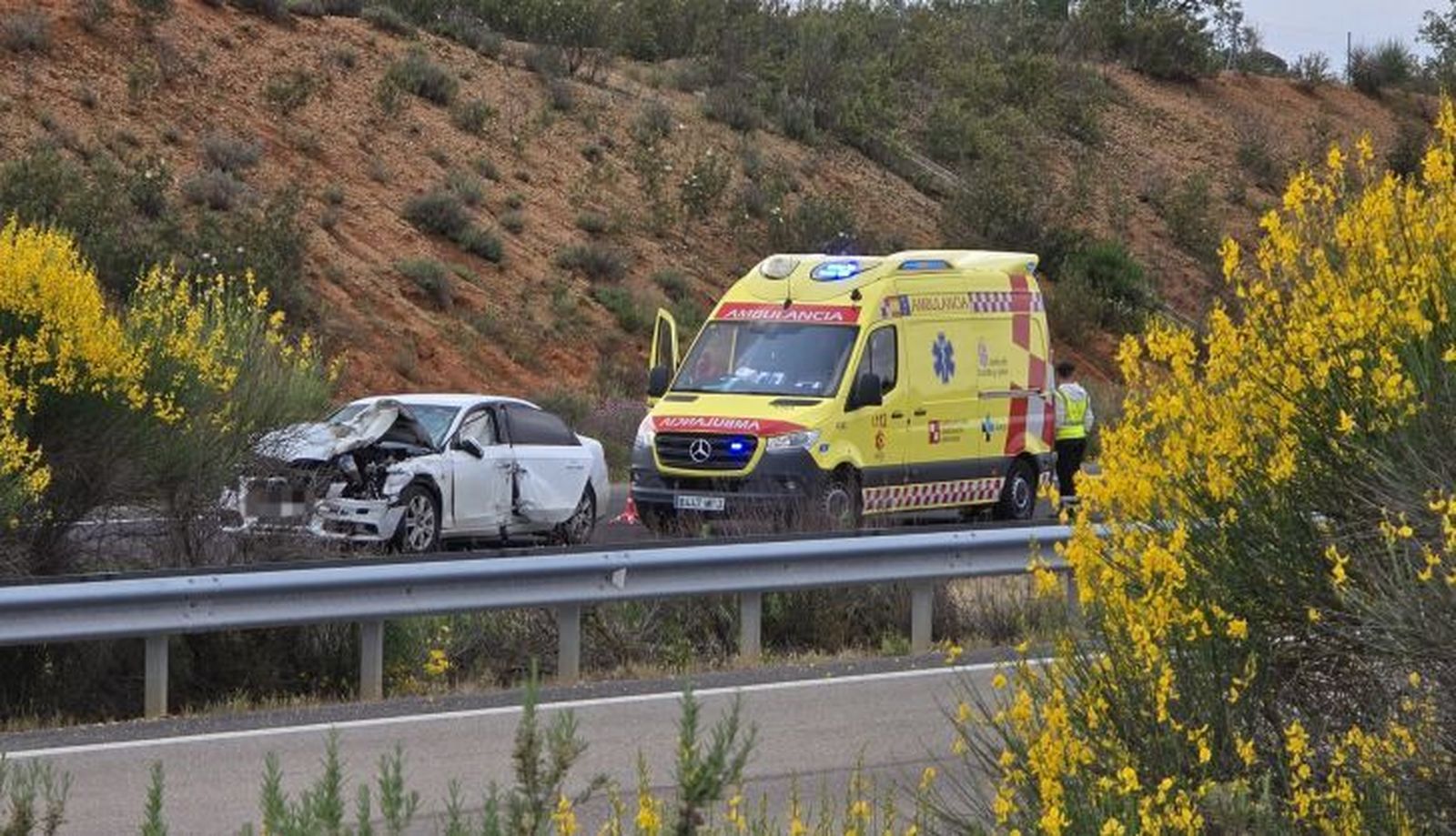 Accidente entre Zamora y Salamanca. Foto Andrea Mateos. S24H