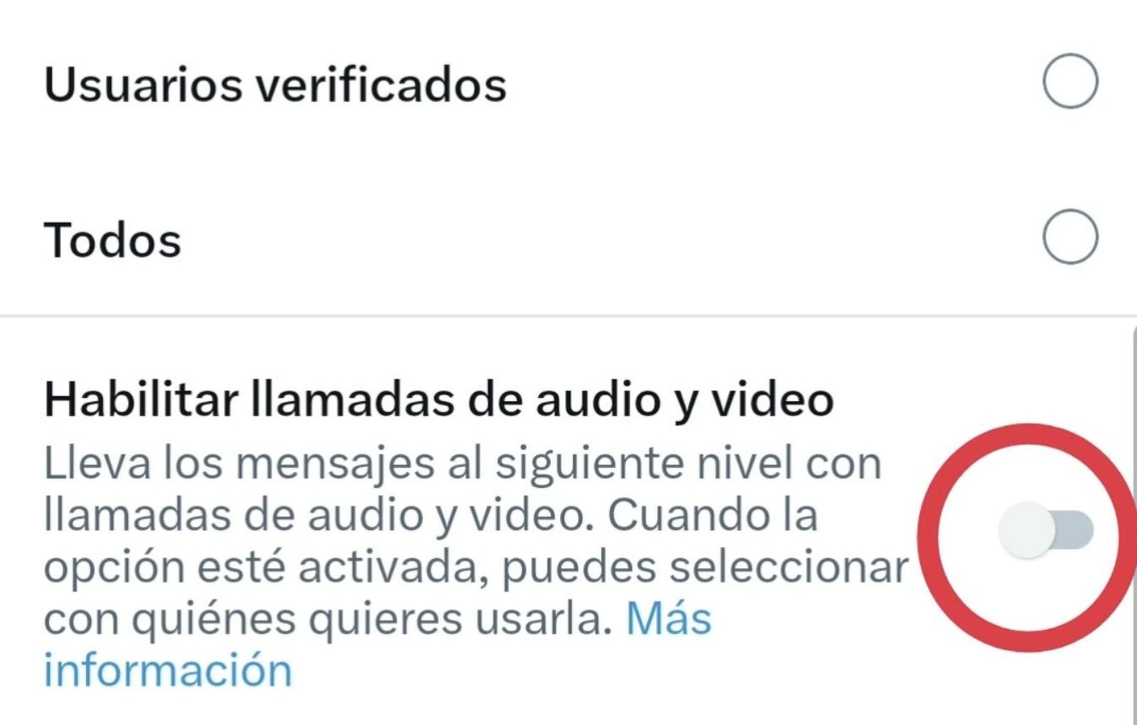 Forma de inhabilitar las llamadas y audio de 'X', antes Twitter