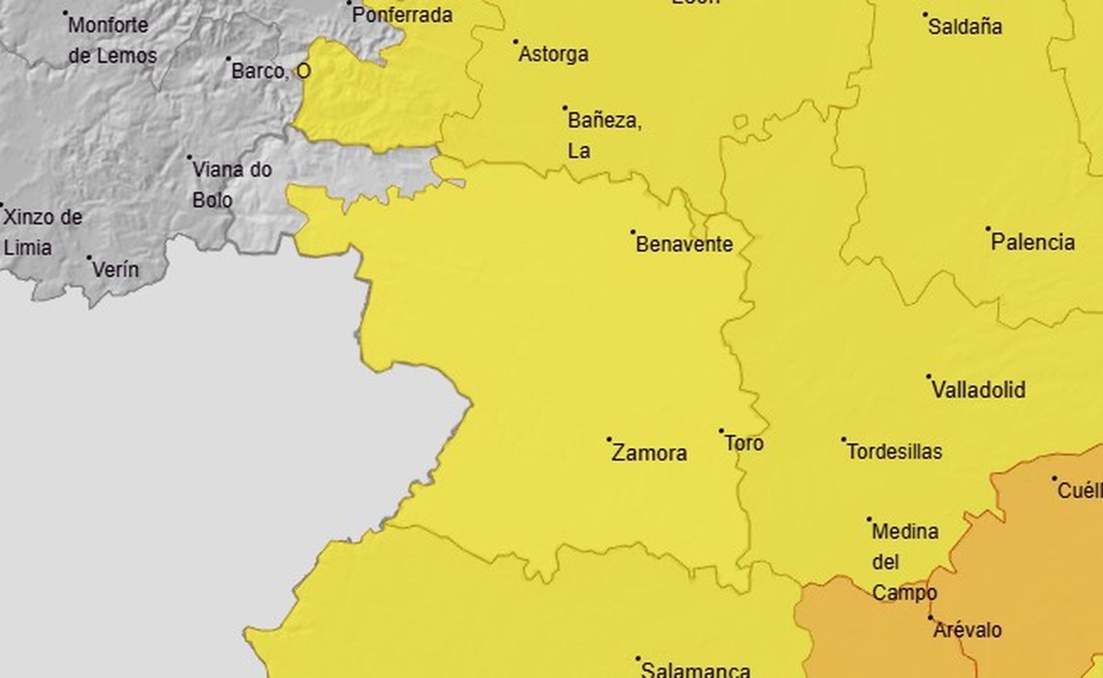 La Meseta de Zamora, junto a otras zonas de Castilla y León, se encuentra en aviso por nevadas este sábado