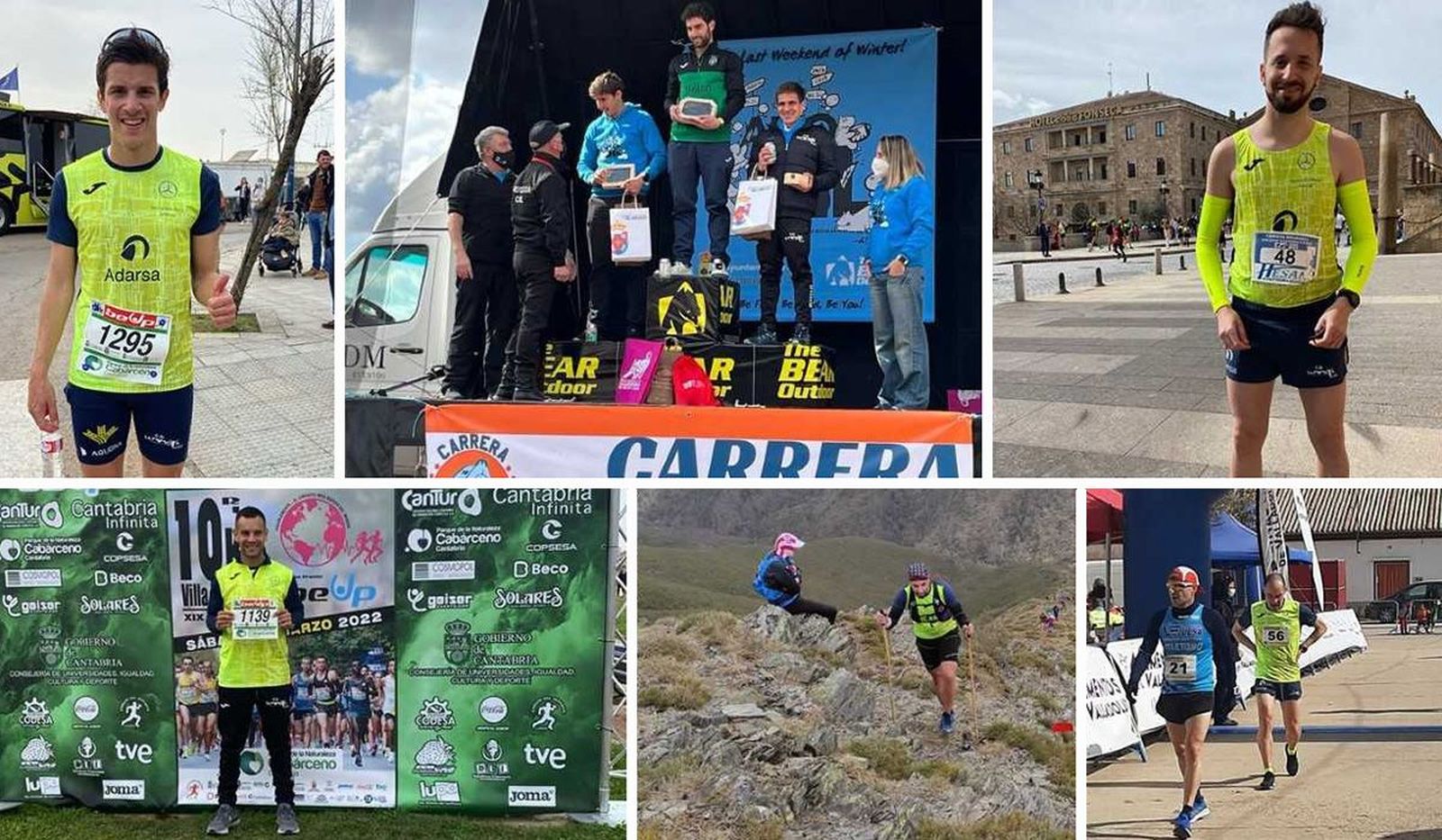 Varios corredores del club en diversas pruebas