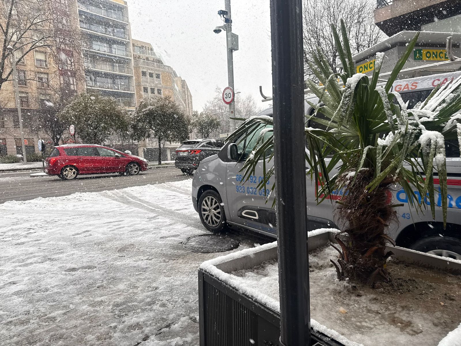 La nieve anega carreteras y tiñe de blanco Salamanca capital y provincia: imágenes de la nevada de este 28 de enero