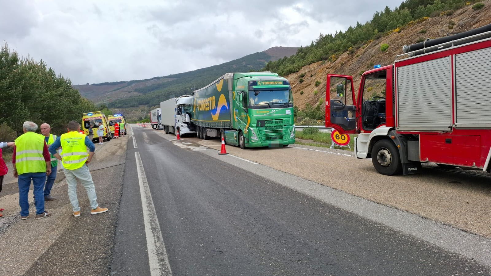Cortada la A-52 en Zamora por un accidente: se recomienda precaución