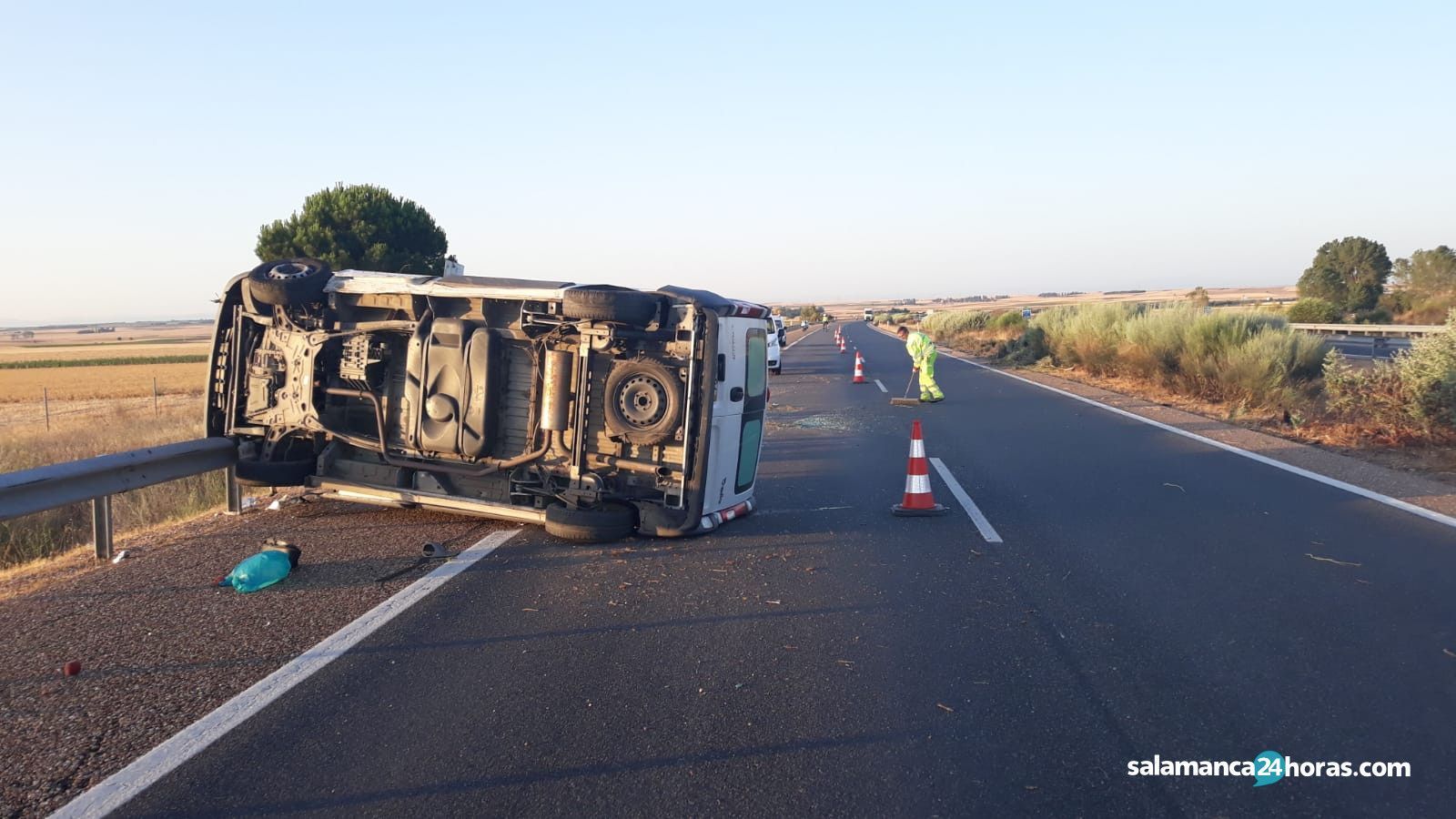 Accidente furgoneta Pajares A 62 2