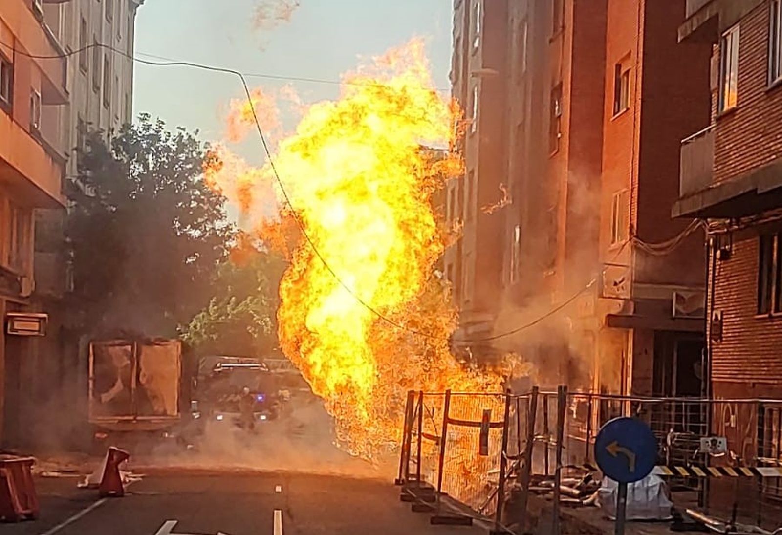 Explosión en la calle Regimiento de Toledo