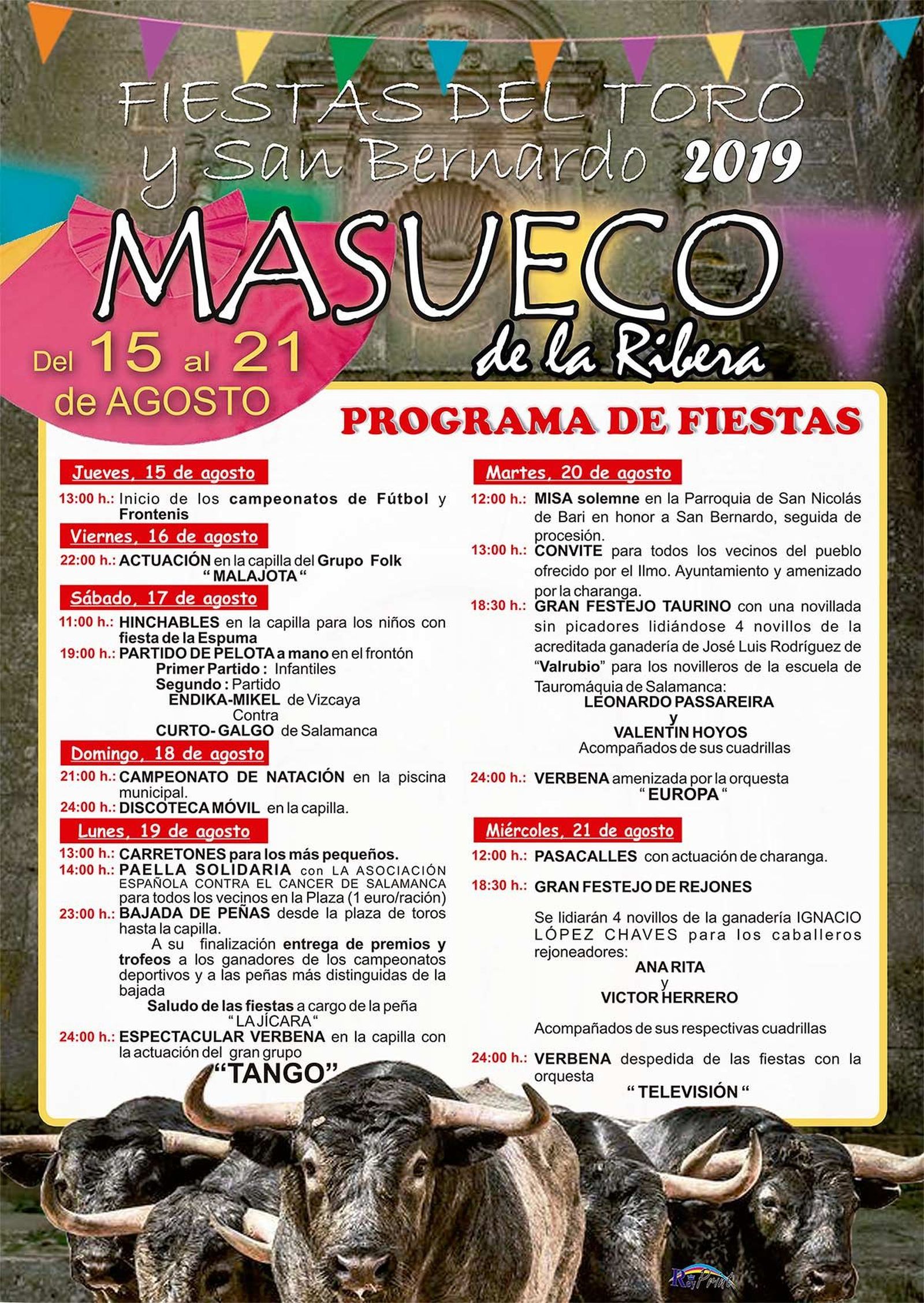 Programa Fiestas Masueco 2019