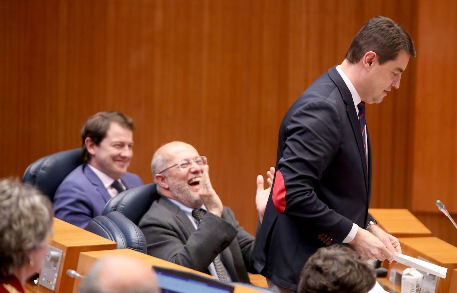 Francisco Igea, Alfonso Fernández Mañueco y Ángel Ibáñez; en una foto previa a la pandemia | Foto: Agencia ICAL