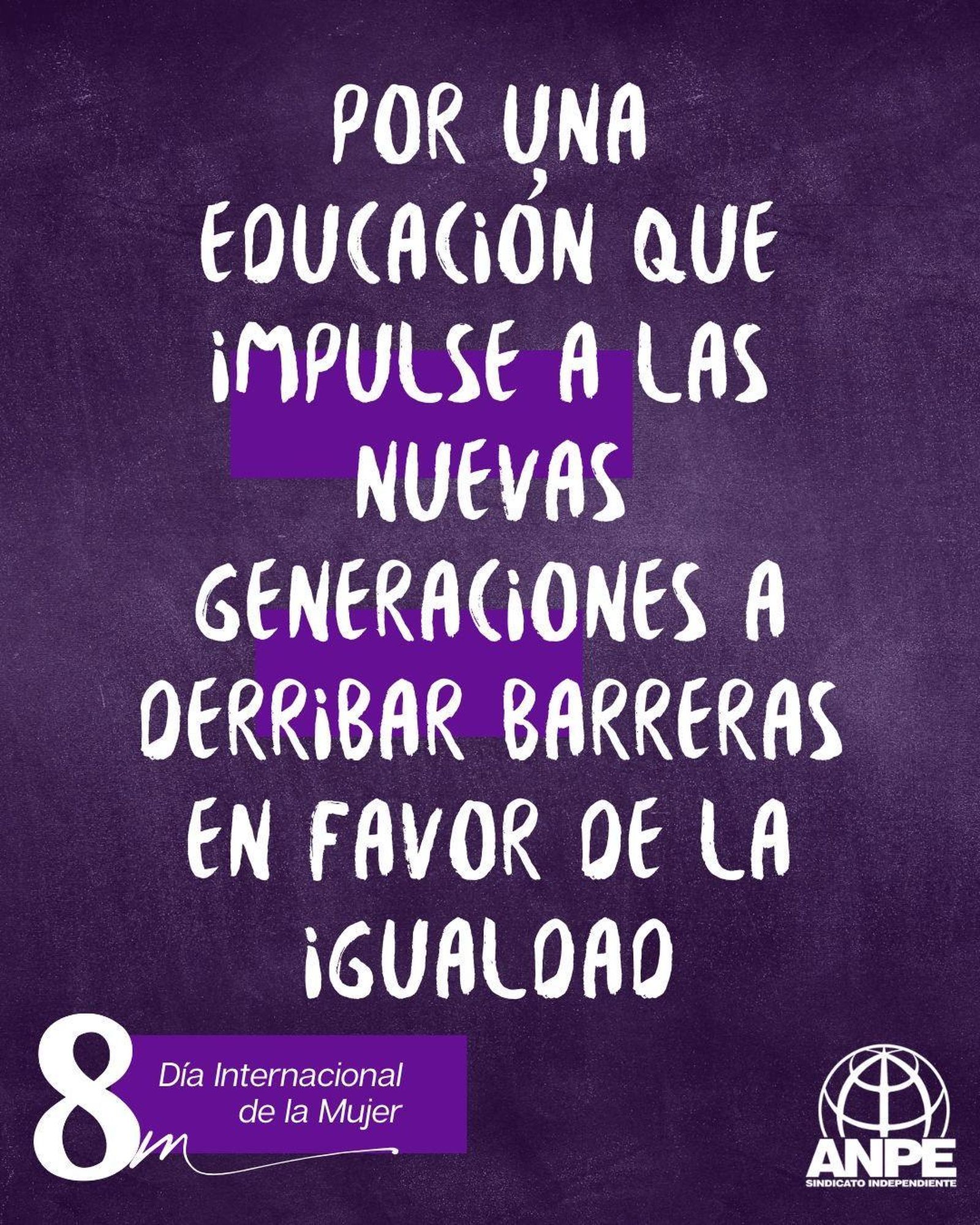 Cartel de ANPE por el 8M