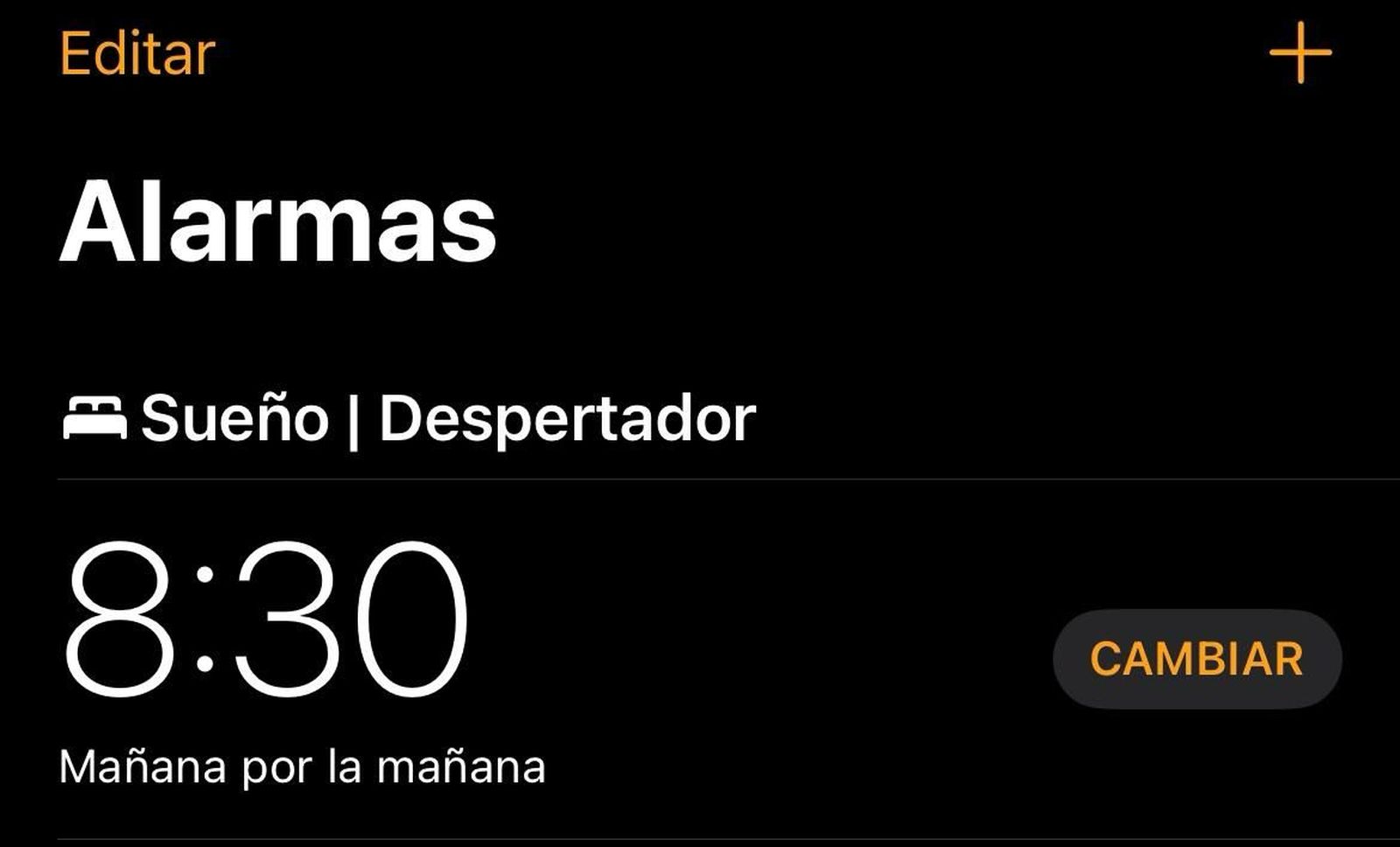 Imagen de las alarmas de iPhone. Foto S24H