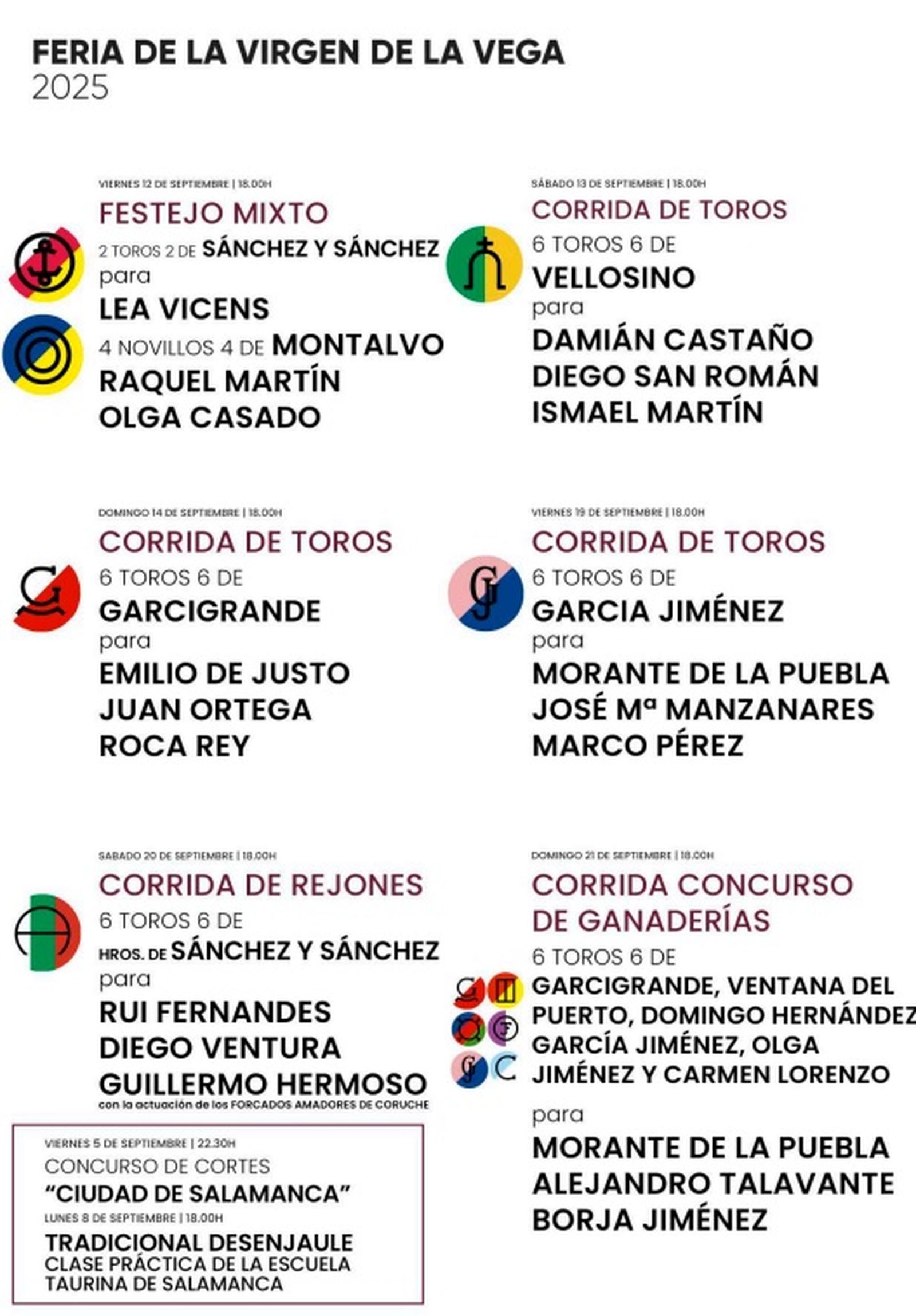 Cartel de la Feria Taurina de Salamanca 2025