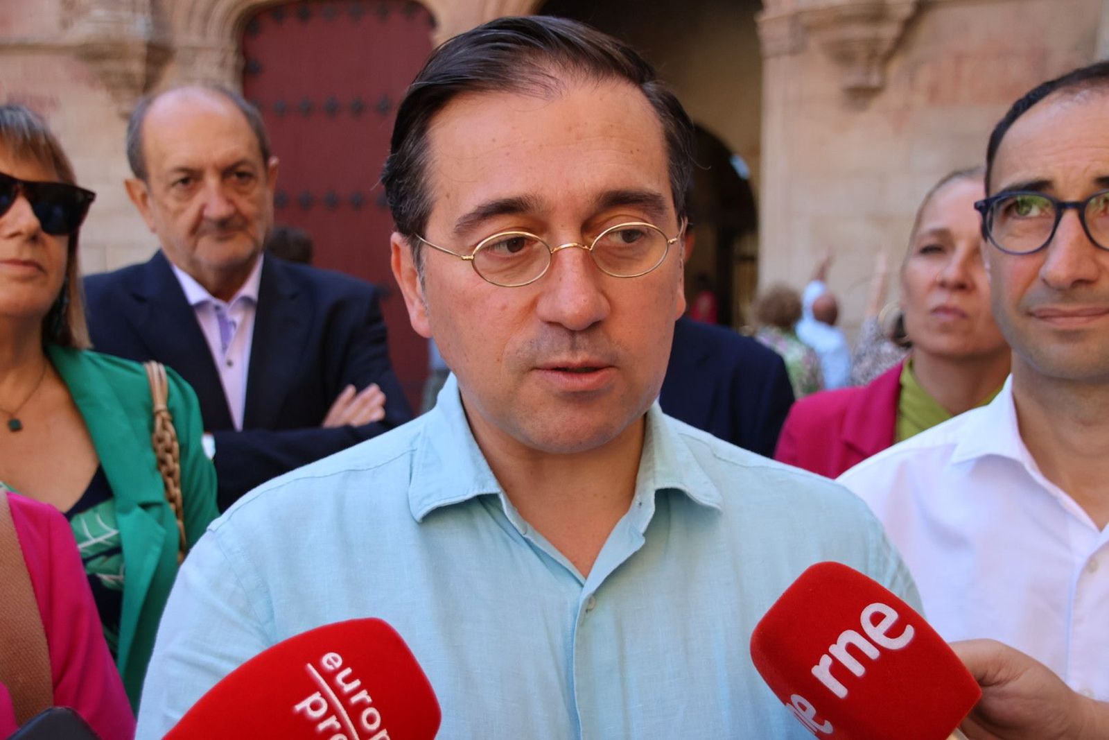 Visita del Ministro de Asuntos Exteriores José Manuel Albares para participar en un foro hispano-luso. Foto de archivo