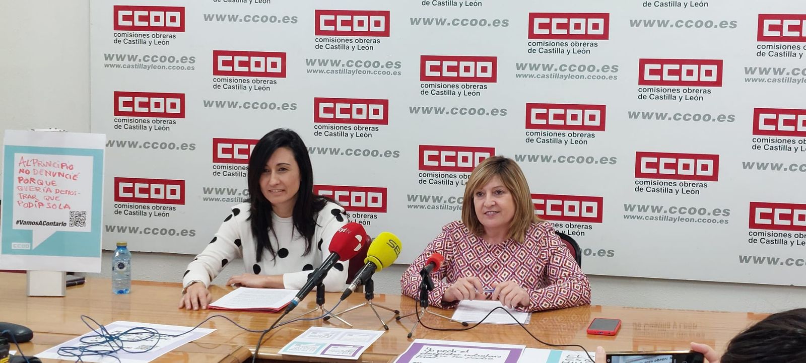 Carolina Morales y Trinidad Acebes. Archivo