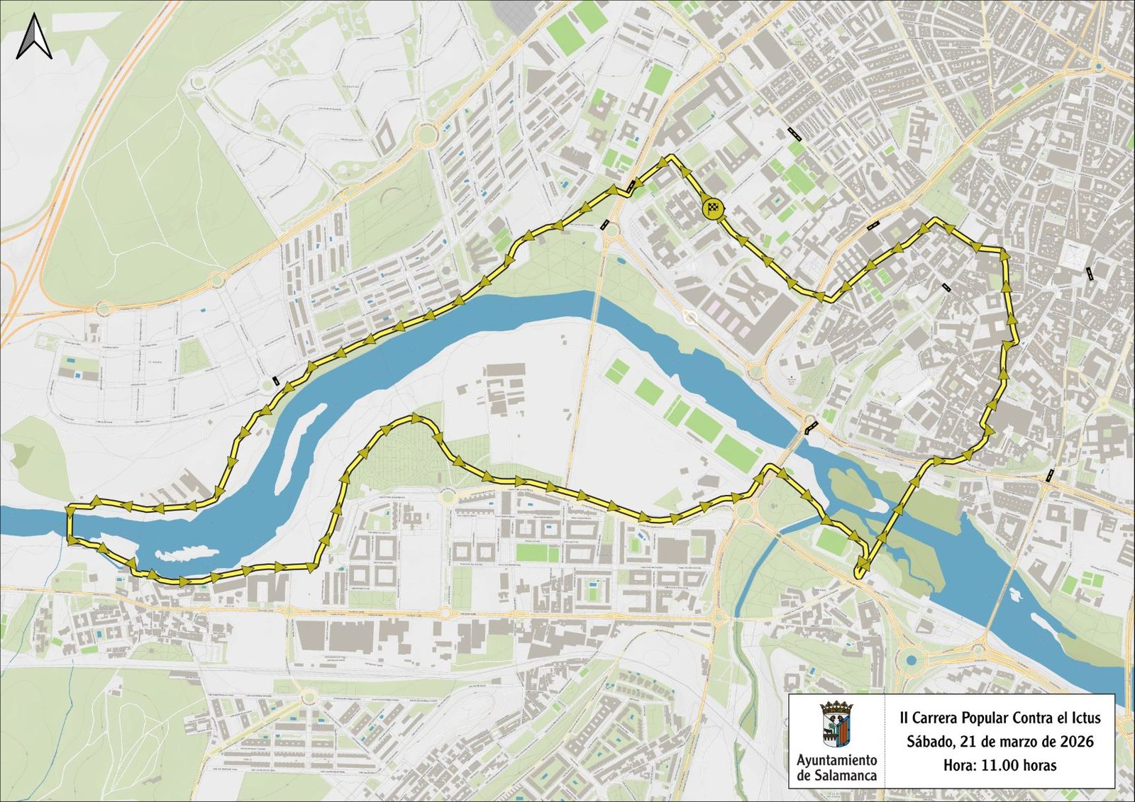 Estos son los cortes de tráfico en Salamanca por la II Carrera Popular Contra el Ictus de este sábado