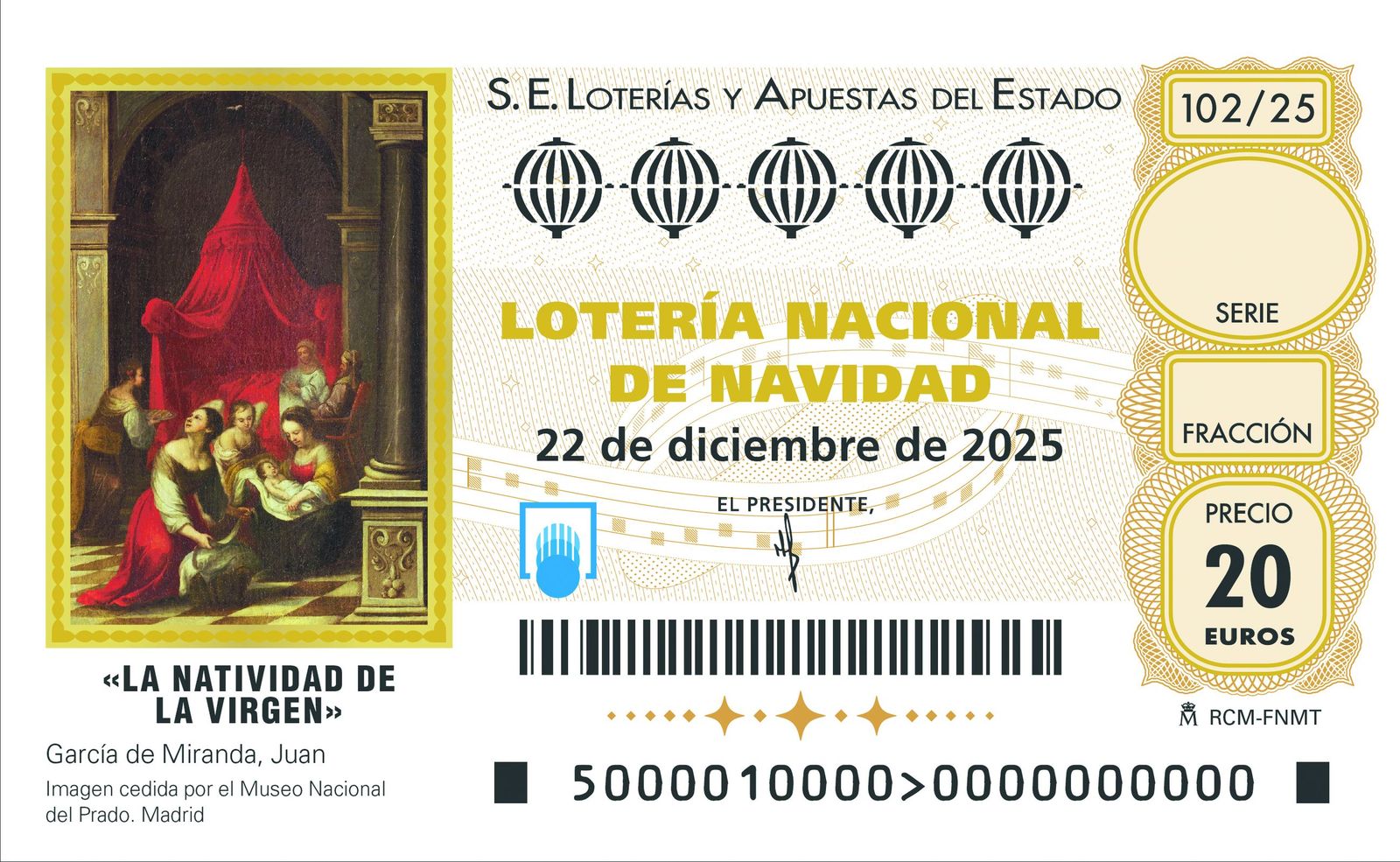 Décimo de la Lotería de Navidad 2025
