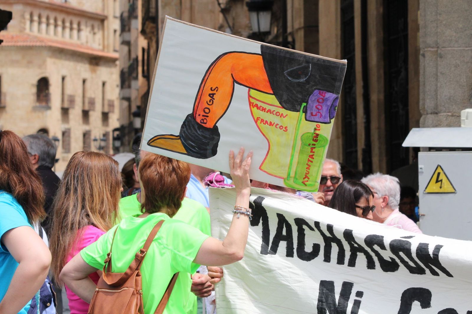 Los vecinos de Villamayor, Babilafuente, Machacón y San Pedro de Rozados protestan contra las plantas de biogás