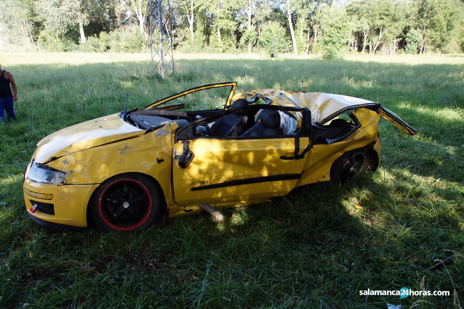Así quedó el vehículo tras el accidente de Galisancho