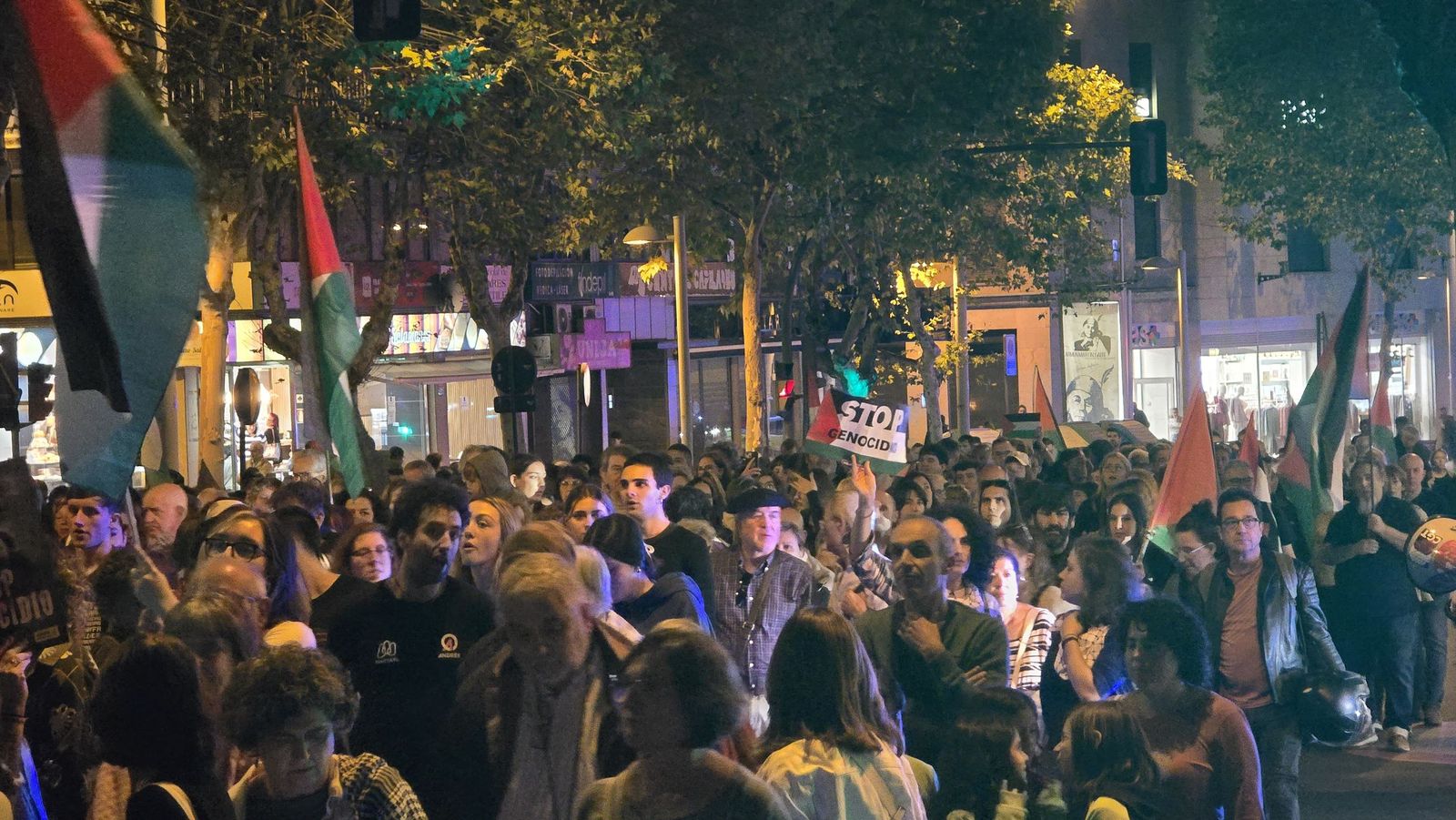 Una nueva concentración por Palestina toma las calles de Salamanca a última hora de la tarde de este 15 de octubre