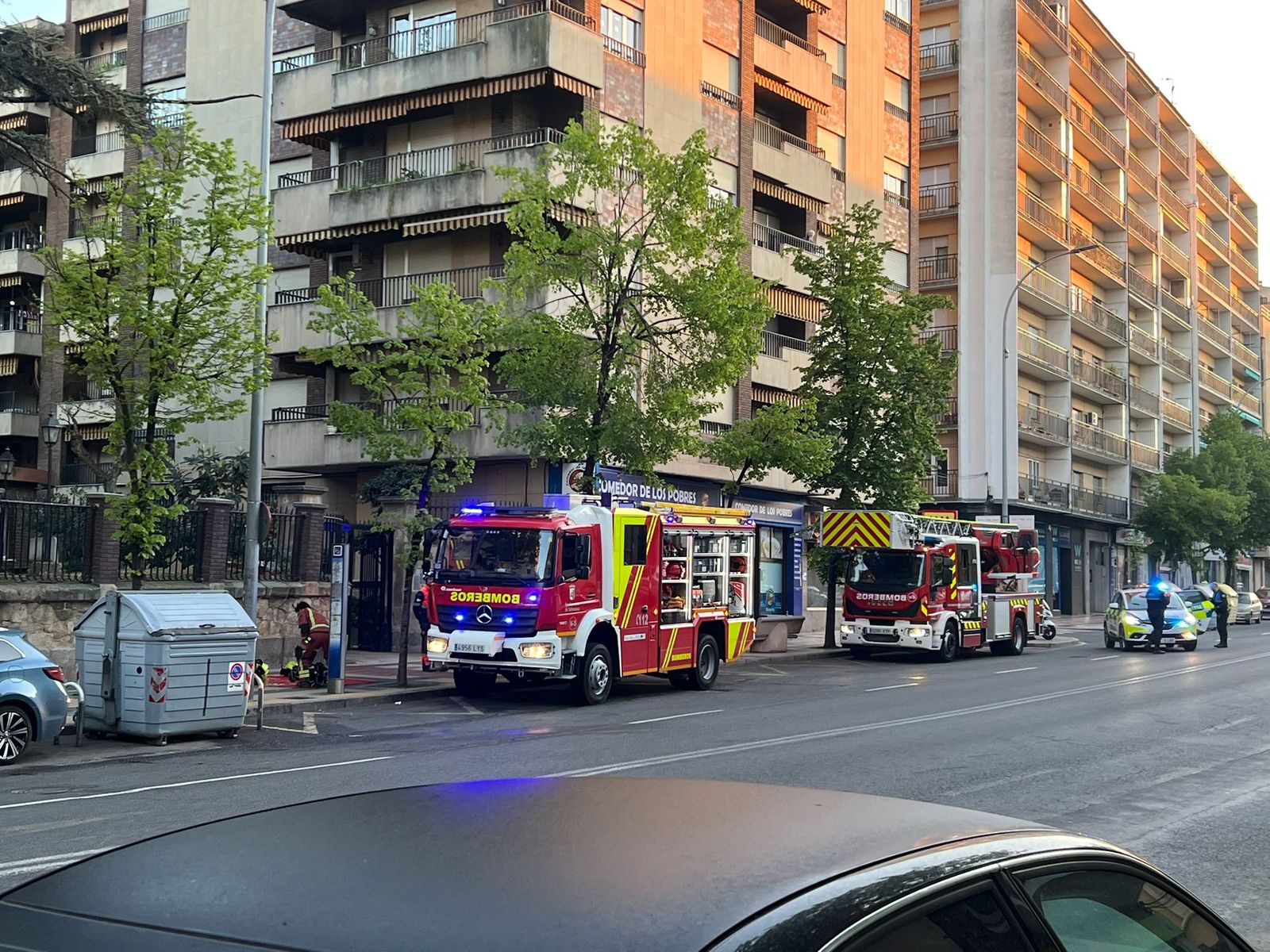 Imagen del incendio en el Paseo de la Estación