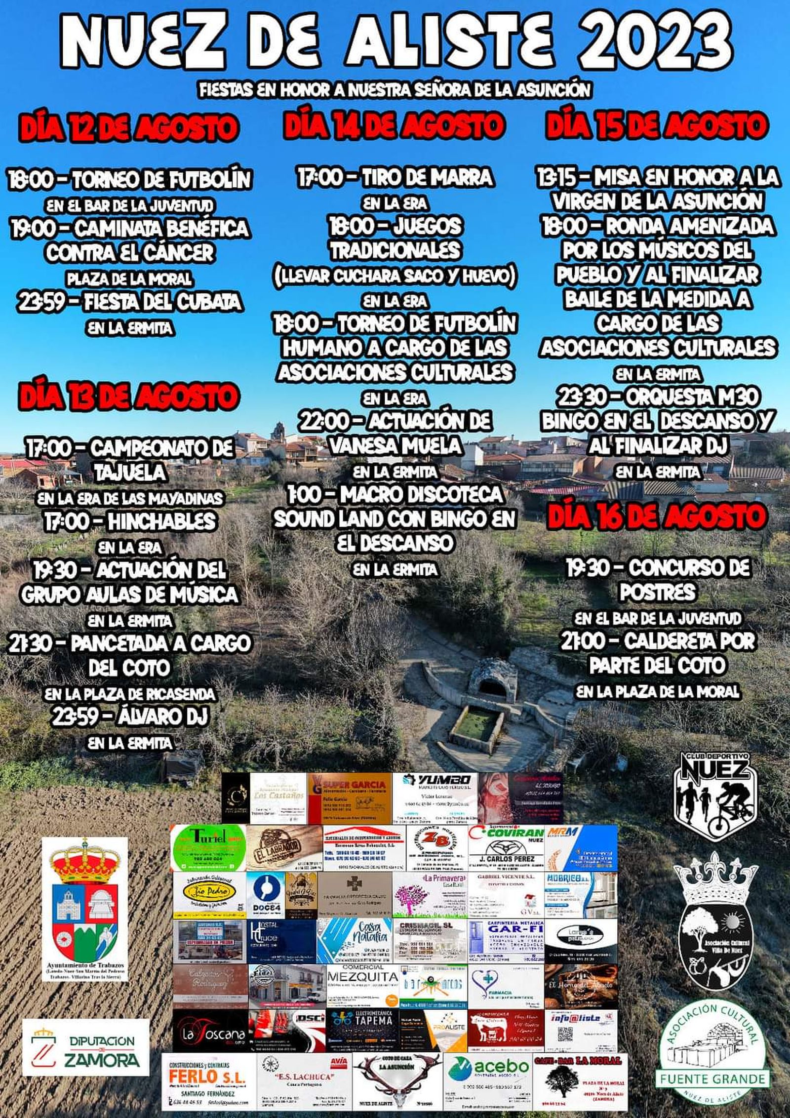 Cartel de fiestas de Nuez de Aliste